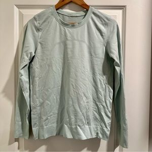 Lululemon swiftly tech long sleeve shirt - sea foam green, size 6